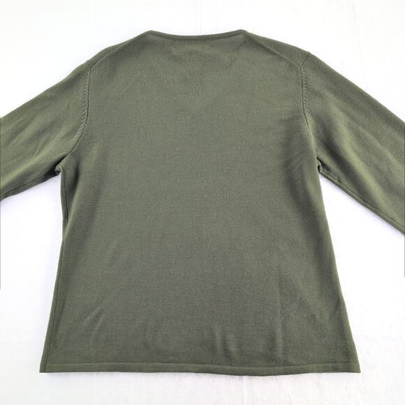 Vintage Pursuits ltd Italian Merino Wool Sweater Women's M Olive Green - Picture 6 of 6